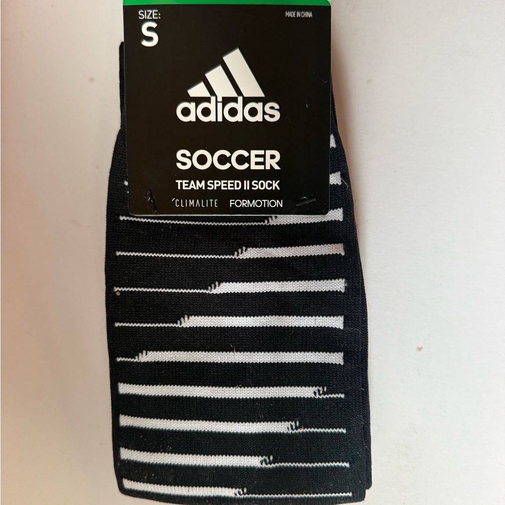 Adidas Team Speed II Black and White Socks